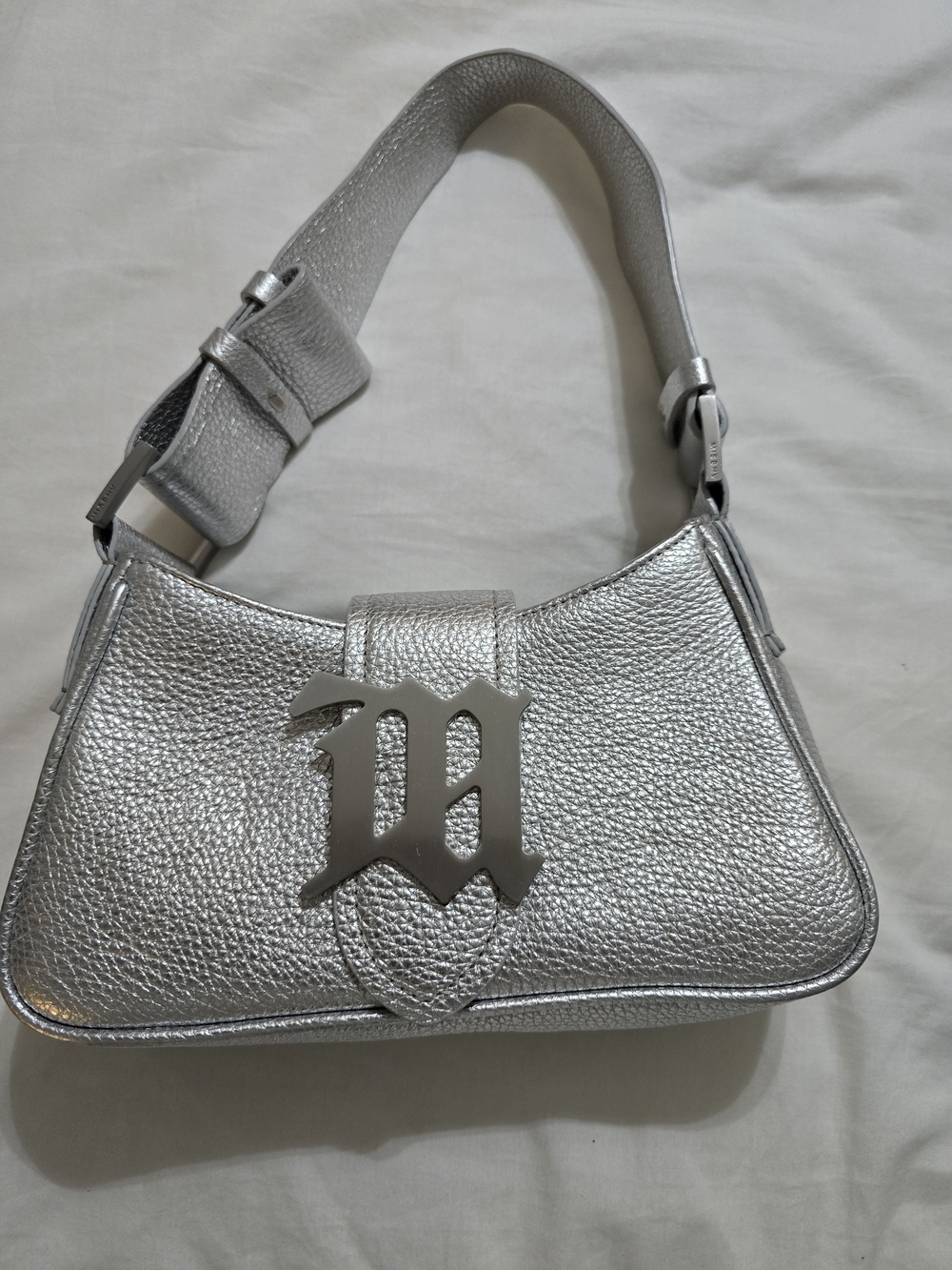 MISBHV Metallic Silver Shoulder Bag